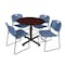 Kobe Kobe Round Table & Chair Set, Wood, Metal, Polypropylene Top TKB42RNDMH44BE - alternate 1